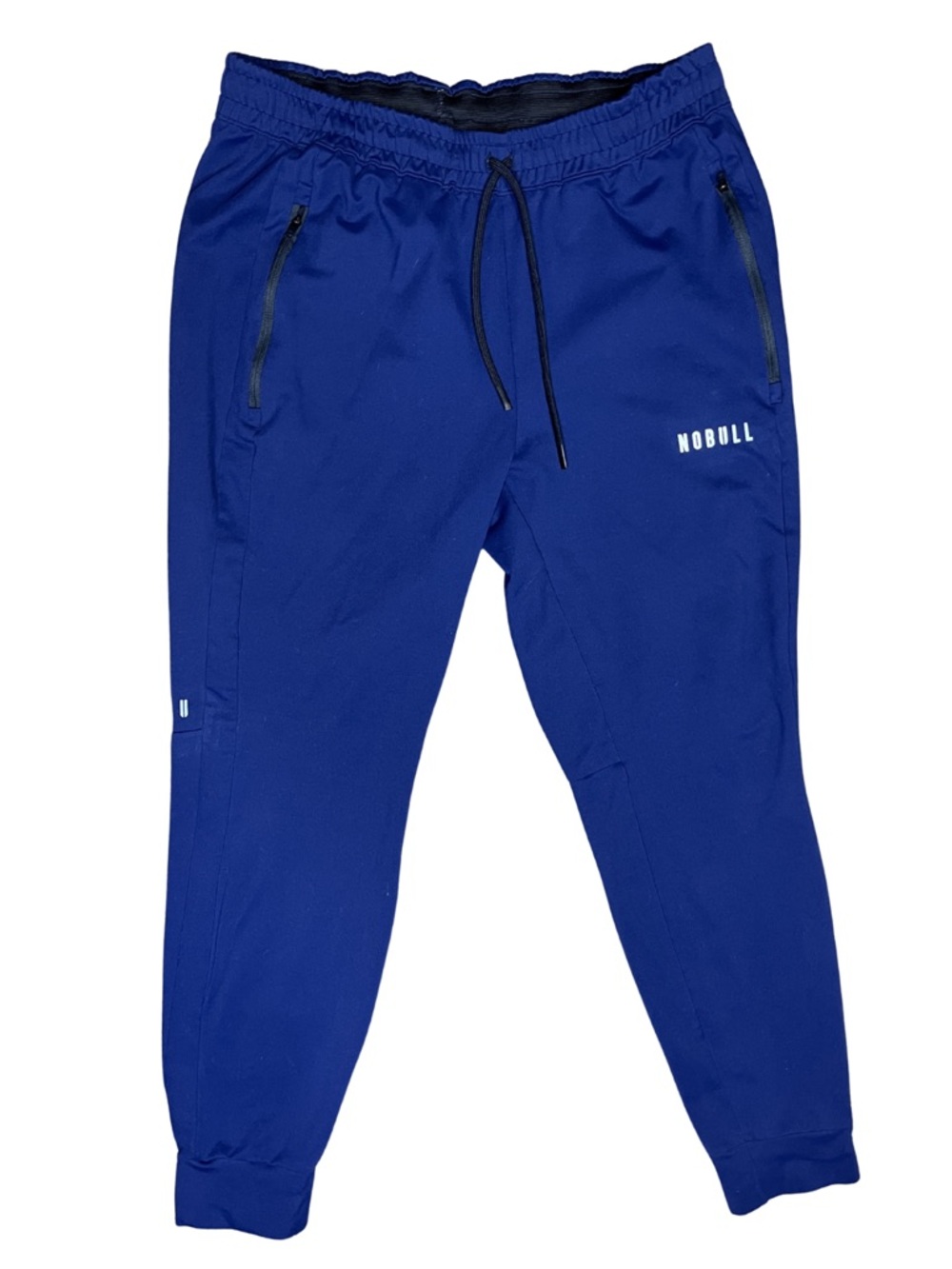 NOBULL Performance Jogger Pants Large Blue Athletic Training Zip Pocket Joggers